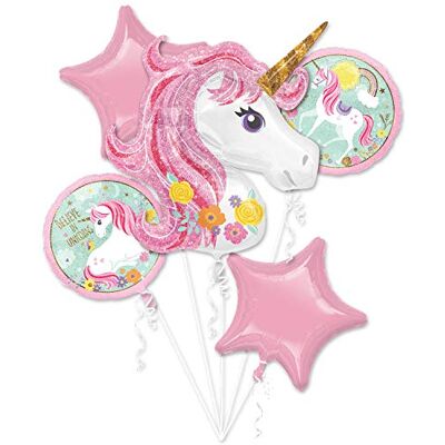 amscan Magische eenhoorn folieballon boeket P75 amscan Magische eenhoorn folieballon boeket P75