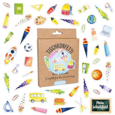 Papierdrachen 200 kleurrijke bedrukte confetti voor de eerste schooldag Hoera Schulkind Unieke tafeldecoratie voor het eerste schoolfeest Aquarel 1 stuk Papierdrachen 200 kleurrijke bedrukte confetti voor de eerste schooldag Hoera Schulkind Unieke tafeldecoratie voor het eerste schoolfeest Aquarel 1 stuk