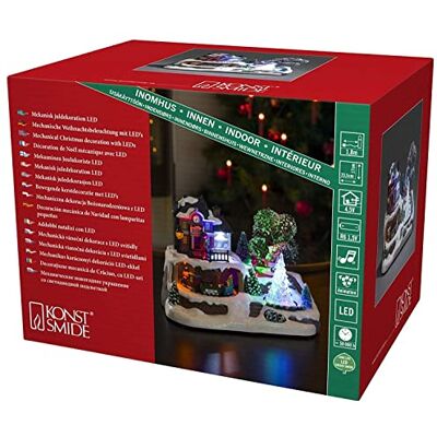 Konstsmide 3446-000EE Led-decoratiestation met 8 RGB-liedjes, wit gelakt Konstsmide 3446-000EE Led-decoratiestation met 8 RGB-liedjes, wit gelakt