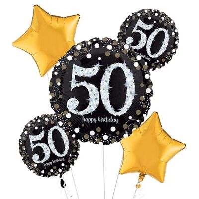 Anagram amscan Folieballon boeket met motief voor de 50e verjaardag Anagram amscan Folieballon boeket met motief voor de 50e verjaardag