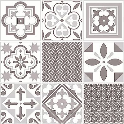 d-c-fix Set van 6 pvc-wandpanelen, oosterse tegels, 30,5 x 30,5 cm d-c-fix Set van 6 pvc-wandpanelen, oosterse tegels, 30,5 x 30,5 cm