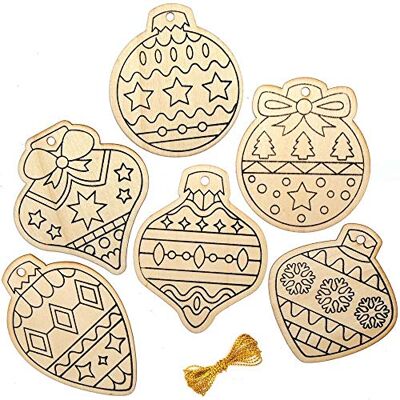 Baker Ross Doe-het-zelf kerstversiering voor kinderen, 12-delige set, 9-10,5 cm diameter Baker Ross Doe-het-zelf kerstversiering voor kinderen, 12-delige set, 9-10,5 cm diameter
