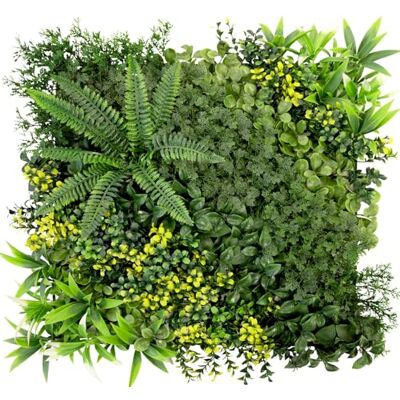KARAT Plantenwand voor wandmontage, 50 x 50 cm, decoratieve kunstplanten voor muur, balkon en tuin (motten) KARAT Plantenwand voor wandmontage, 50 x 50 cm, decoratieve kunstplanten voor muur, balkon en tuin (motten)