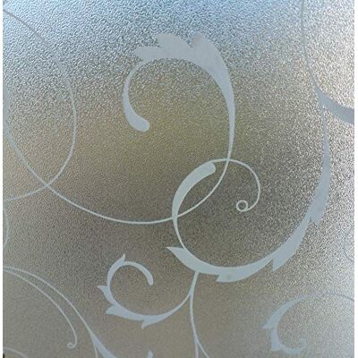 Venilia Volute Vitro-statische folie, melkglasfolie, privacyfolie, transparant, 67,5 cm x 1,5 m, 200 µm (dikte: 0,2mm), 53019 Venilia Volute Vitro-statische folie, melkglasfolie, privacyfolie, transparant, 67,5 cm x 1,5 m, 200 µm (dikte: 0,2mm), 53019