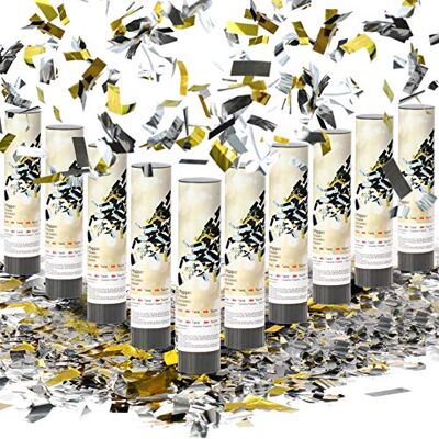 com-four ® 10 x schietpartij popperset, 20 cm, confettikanon com-four ® 10 x schietpartij popperset, 20 cm, confettikanon