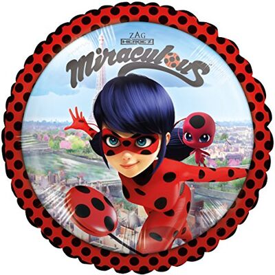 amscan 3779201 standaard folieballon Miraculous Ladybug, circa 43 cm, verjaardag, heliumballon, souvenir amscan 3779201 standaard folieballon Miraculous Ladybug, circa 43 cm, verjaardag, heliumballon, souvenir