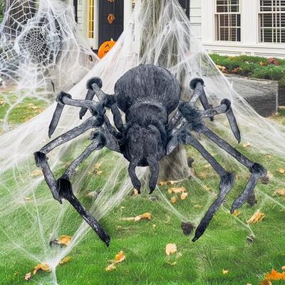 JOYIN Grote reuzenspin Halloween Buitendecoratie Zwart JOYIN Grote reuzenspin Halloween Buitendecoratie Zwart