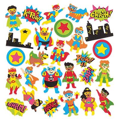Baker Ross Sterrenschuim helden stickers 120-delige set Baker Ross Sterrenschuim helden stickers 120-delige set