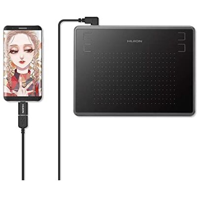 HUION Inspiroy H430P tekentablet, met grafisch tablet, 4,8 x 3 inch, ondersteunt Mac Windows Android, ideaal voor thuis werken en online studeren. HUION Inspiroy H430P tekentablet, met grafisch tablet, 4,8 x 3 inch, ondersteunt Mac Windows Android, ideaal voor thuis werken en online studeren.