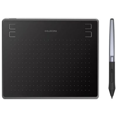 HUION HS64 Grafisch tablet voor beginners met pen zonder batterij, 8192 drukniveaus voor digitale kunst, schilderen en design, OSU, tekentablet compatibel met Windows, Mac, Android en HUION HS64 Grafisch tablet voor beginners met pen zonder batterij, 8192 drukniveaus voor digitale kunst, schilderen en design, OSU, tekentablet compatibel met Windows, Mac, Android en