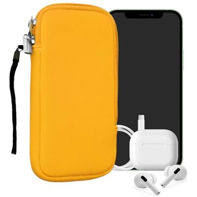 kwmobile Universele smartphonehoes, 17,2 x 8,4 cm, voor XL mobiele telefoon, 6,7/6,8 inch, neopreen honing kwmobile Universele smartphonehoes, 17,2 x 8,4 cm, voor XL mobiele telefoon, 6,7/6,8 inch, neopreen honing