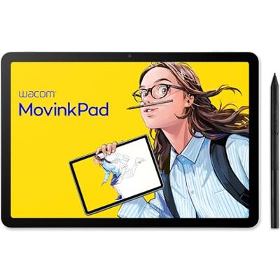 Wacom MovinkPad 11, tekentablet Android 14 (11 inch) voor jonge ontwerpers, met pro pen 3, netdisplay, ontspiegeld glas, camera's voor/achter en vooraf geïnstalleerde creatieve apps. Wacom MovinkPad 11, tekentablet Android 14 (11 inch) voor jonge ontwerpers, met pro pen 3, netdisplay, ontspiegeld glas, camera's voor/achter en vooraf geïnstalleerde creatieve apps.