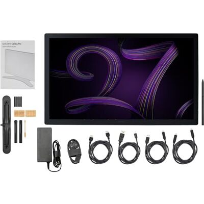 Wacom Cintiq Pro 27 grafische tablet zonder voet (4K resolutie, 26,9 inch display, HDR Gamma, Pantone Validated, 99% van de Adobe RGB, nieuwe Pro Pen 3 Stylus, Multitouch) Wacom Cintiq Pro 27 grafische tablet zonder voet (4K resolutie, 26,9 inch display, HDR Gamma, Pantone Validated, 99% van de Adobe RGB, nieuwe Pro Pen 3 Stylus, Multitouch)