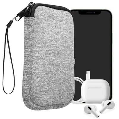 kwmobile Universele smartphonehoes Beschermhoes 16,5 x 8,9 cm voor mobiele telefoon L 6,5 inch neopreen lichtgrijs mat wit kwmobile Universele smartphonehoes Beschermhoes 16,5 x 8,9 cm voor mobiele telefoon L 6,5 inch neopreen lichtgrijs mat wit
