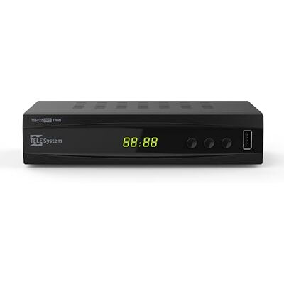 TELE System TS6822 PRO DVB-T2 HEVC digitale terrestrische decoder en twee-tuner DVB-T2 HD HDR (HDR10/HLG) videorecorder met display en afstandsbediening 2-in-1 met tv-bedieningselementen TELE System TS6822 PRO DVB-T2 HEVC digitale terrestrische decoder en twee-tuner DVB-T2 HD HDR (HDR10/HLG) videorecorder met display en afstandsbediening 2-in-1 met tv-bedieningselementen