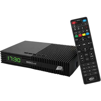 DIGIQUEST Tivùsat Decoder Ti9 met meegeleverde Smartcard Plug in and Watch Eenvoudig te installeren 2-in-1 Afstandsbediening Recording Functie kan worden geactiveerd DVB-S2 HDR10 / HLG Merlin DIGIQUEST Tivùsat Decoder Ti9 met meegeleverde Smartcard Plug in and Watch Eenvoudig te installeren 2-in-1 Afstandsbediening Recording Functie kan worden geactiveerd DVB-S2 HDR10 / HLG Merlin
