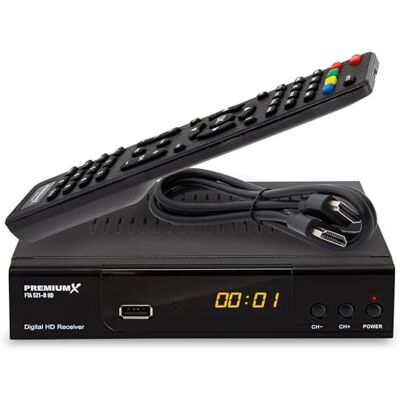 Premium X PremiumX HD 521 FTA digitale satellietontvanger DVB-S2 FullHD HDMI SCART 2X USB mediaspeler 12V externe voeding Premium X PremiumX HD 521 FTA digitale satellietontvanger DVB-S2 FullHD HDMI SCART 2X USB mediaspeler 12V externe voeding