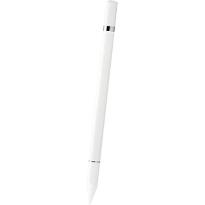 INF 2-in-1 pen met schrijffunctie, capacitieve schijfpunt, compatibel met alle touchscreens (wit) INF 2-in-1 pen met schrijffunctie, capacitieve schijfpunt, compatibel met alle touchscreens (wit)