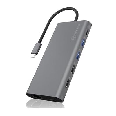 ICY BOX USB-C docking station met 2 HDMI, 1 DisplayPort 1.4, 100 W Power Delivery, 4 USB-poorten, kaartlezer, LAN, USB 3.1 Gen2 IB-DK4050-CPD ICY BOX USB-C docking station met 2 HDMI, 1 DisplayPort 1.4, 100 W Power Delivery, 4 USB-poorten, kaartlezer, LAN, USB 3.1 Gen2 IB-DK4050-CPD