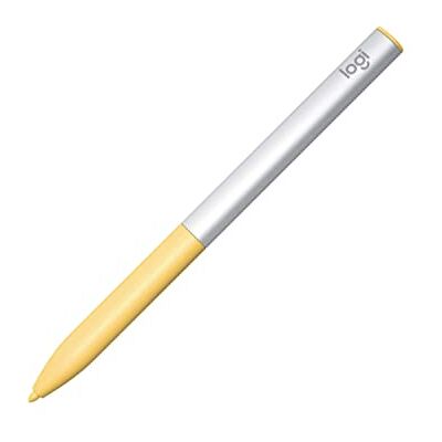 Logitech Oplaadbare USI pen ontworpen om te leren, werkt met gecertificeerde Chromebook, geen koppeling, zachte antislip handgreep zilver/geel Logitech Oplaadbare USI pen ontworpen om te leren, werkt met gecertificeerde Chromebook, geen koppeling, zachte antislip handgreep zilver/geel