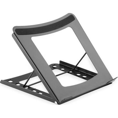 Digitus laptopstandaard, verstelbaar in 5 posities, voor 10 inch tot 15 inch laptops, robuust staal, zwart Digitus laptopstandaard, verstelbaar in 5 posities, voor 10 inch tot 15 inch laptops, robuust staal, zwart