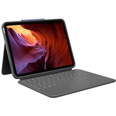Logitech Rugged Folio, toetsenbordhoes voor iPad (10e generatie en A16) Logitech Rugged Folio, toetsenbordhoes voor iPad (10e generatie en A16)
