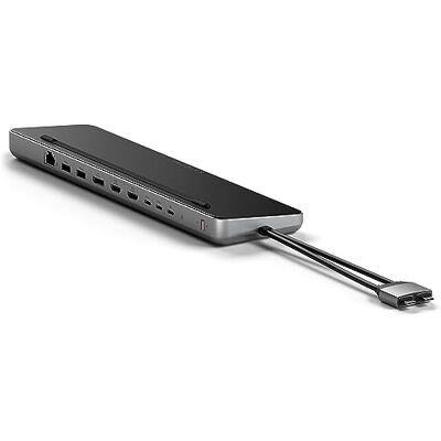 SATECHI Dual USB C docking station en ondersteuning 10-in-1, docking station met SATA / NVMe SSD-behuizing, PD 75W, Ethernet, 2x HDMI 4K, DisplayPort, USB-A/USB-C 10Gbps voor MacBook Air/Pro/Neo en meer SATECHI Dual USB C docking station en ondersteuning 10-in-1, docking station met SATA / NVMe SSD-behuizing, PD 75W, Ethernet, 2x HDMI 4K, DisplayPort, USB-A/USB-C 10Gbps voor MacBook Air/Pro/Neo en meer
