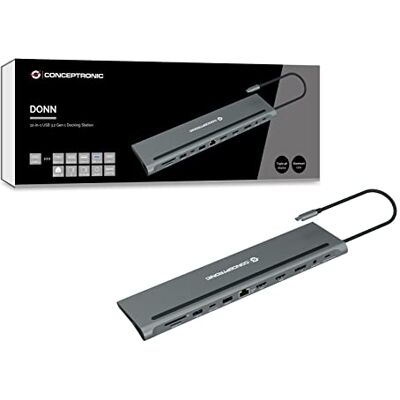 Conceptronic DONN17G 12-in-1 dockingstation USB 3.2 Gen 1 Conceptronic DONN17G 12-in-1 dockingstation USB 3.2 Gen 1