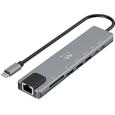 Ewent Hub EW1146 USB Type-C Multiport Dock 8-in-1 Ewent Hub EW1146 USB Type-C Multiport Dock 8-in-1