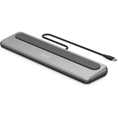 Digitus Dockingstation 12 poorten 2x HDMI, 1x Displayport 8k 30Hz 2x USB-A 3.2 Gen2, 1x Type-A 3.2 Gen1, 1x USB-C 3.2 Gen2 1x RJ45 MicroSD kaartlezer 3,5 mm jack grijs Digitus Dockingstation 12 poorten 2x HDMI, 1x Displayport 8k 30Hz 2x USB-A 3.2 Gen2, 1x Type-A 3.2 Gen1, 1x USB-C 3.2 Gen2 1x RJ45 MicroSD kaartlezer 3,5 mm jack grijs