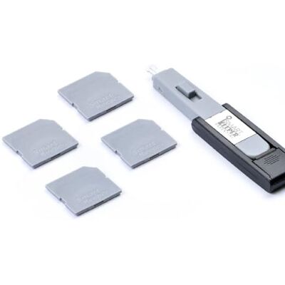 Smart Keeper SmartKeeper ESSENTIAL / 4 SD-poortblokkers + sleutel/grijs Smart Keeper SmartKeeper ESSENTIAL / 4 SD-poortblokkers + sleutel/grijs