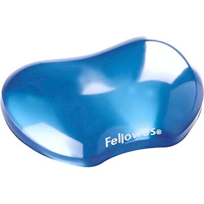 Fellowes Crystals Gel polssteun met microban-bescherming, polssteun met antislip rubberen onderkant, voor laptop en kantoor, blauw Fellowes Crystals Gel polssteun met microban-bescherming, polssteun met antislip rubberen onderkant, voor laptop en kantoor, blauw