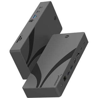 SABRENT Thunderbolt 4 (14-in-1) 40 Gbit/s, 60 W via TB4 Host PD, laptop docking station ondersteunt twee schermen 8K @ 60Hz/4K @ 144Hz, GbE, audio en speler SABRENT Thunderbolt 4 (14-in-1) 40 Gbit/s, 60 W via TB4 Host PD, laptop docking station ondersteunt twee schermen 8K @ 60Hz/4K @ 144Hz, GbE, audio en speler
