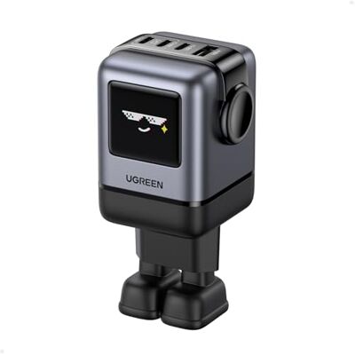 UGREEN Uno GaNInfinity 100 W 4 poorten snellader USB C in robotvorm UGREEN Uno GaNInfinity 100 W 4 poorten snellader USB C in robotvorm