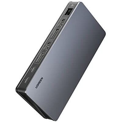 UGREEN Revodok Pro 209 Hub USB C DisplayLink Docking Station 2 schermen 9-in-1, dubbel display voor MacOS, 4K60Hz, 2HDMI 2DP, 10Gbps, USB-multipoorten, 2A1C, Gigabit Ethernet, PD 100W opladen UGREEN Revodok Pro 209 Hub USB C DisplayLink Docking Station 2 schermen 9-in-1, dubbel display voor MacOS, 4K60Hz, 2HDMI 2DP, 10Gbps, USB-multipoorten, 2A1C, Gigabit Ethernet, PD 100W opladen