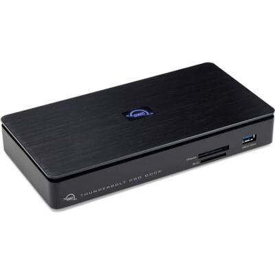 OWC Thunderbolt Pro dockingstation met 10 poorten, 85 W laadvermogen, Dual Thunderbolt 40 Gb/s (USB-C), USB-C en (3) USB type A 10 Gbit/s, DisplayPort, 10GbE, CFexpress, SD OWC Thunderbolt Pro dockingstation met 10 poorten, 85 W laadvermogen, Dual Thunderbolt 40 Gb/s (USB-C), USB-C en (3) USB type A 10 Gbit/s, DisplayPort, 10GbE, CFexpress, SD