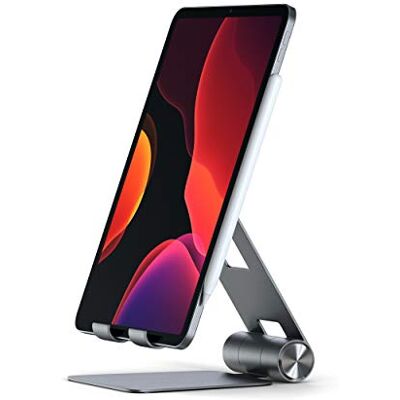 SATECHI Tablethouder, inklapbaar, van aluminium, R1, tot 13 inch, grijs SATECHI Tablethouder, inklapbaar, van aluminium, R1, tot 13 inch, grijs