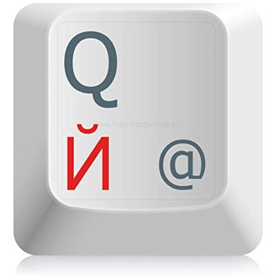 hoopomania Stickers voor Russisch toetsenbord, transparant, gelamineerd mat oppervlak, 11 x 13 mm, rood hoopomania Stickers voor Russisch toetsenbord, transparant, gelamineerd mat oppervlak, 11 x 13 mm, rood