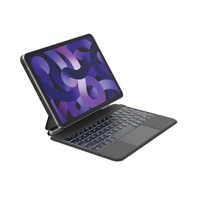Belkin Bluetooth Pro toetsenbord met hoes en magnetische standaard, iPad-toetsenbord, multi-gebarenbediening, bevestiging van Apple Pencil, QWERTZ, multimedia-toetsen voor iPad M4 Pro 11 inch Belkin Bluetooth Pro toetsenbord met hoes en magnetische standaard, iPad-toetsenbord, multi-gebarenbediening, bevestiging van Apple Pencil, QWERTZ, multimedia-toetsen voor iPad M4 Pro 11 inch
