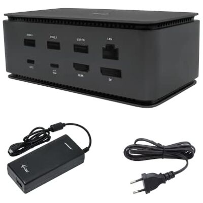 i-tec USB 4 Dual Dock + oplader PD 80 W + universele oplader 112 W i-tec USB 4 Dual Dock + oplader PD 80 W + universele oplader 112 W