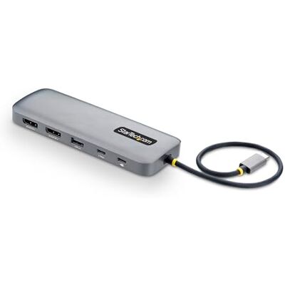 StarTech 10-in-1 USB-C naar Dual DisplayPort-adapter, 100 W voeding, 2 x 4K 60 Hz, 5-poorts hub, 5 Gbps, Gigabit Ethernet, mini-docking station voor Dell, HP, Lenovo StarTech 10-in-1 USB-C naar Dual DisplayPort-adapter, 100 W voeding, 2 x 4K 60 Hz, 5-poorts hub, 5 Gbps, Gigabit Ethernet, mini-docking station voor Dell, HP, Lenovo