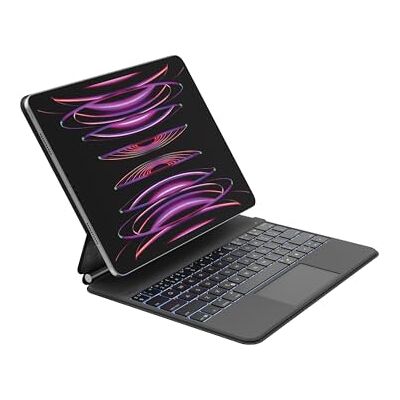 Belkin Pro iPad-toetsenbordhoes met magnetische standaard, Bluetooth-toetsen met achtergrondverlichting, precisie-trackpad, Apple Pencil-standaard, lederdesign, AZERTY, multimedia-toetsen, voor iPad Pro 13 inch M4/M5 Belkin Pro iPad-toetsenbordhoes met magnetische standaard, Bluetooth-toetsen met achtergrondverlichting, precisie-trackpad, Apple Pencil-standaard, lederdesign, AZERTY, multimedia-toetsen, voor iPad Pro 13 inch M4/M5