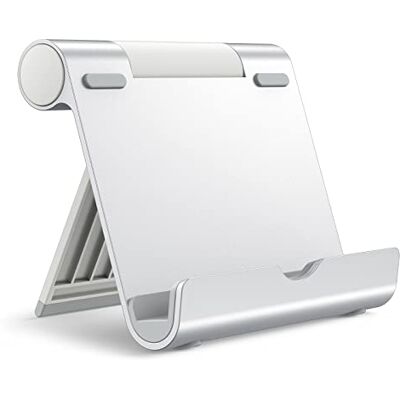 JETech Tablethouder, voor tablet/telefoons van 4-11 inch, zilverkleurig JETech Tablethouder, voor tablet/telefoons van 4-11 inch, zilverkleurig
