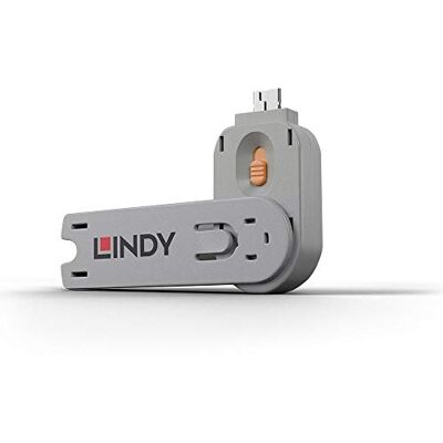 LINDY Sleutel voor USB-poortblok type A, oranje LINDY Sleutel voor USB-poortblok type A, oranje