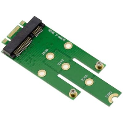 KALEA-INFORMATIQUE mSATA miniPCIe naar M.2 adapter voor het monteren van een mSATA SSD op een M2 SATA B Key poort KALEA-INFORMATIQUE mSATA miniPCIe naar M.2 adapter voor het monteren van een mSATA SSD op een M2 SATA B Key poort