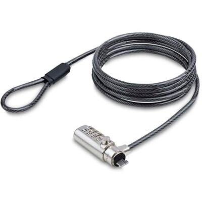 StarTech . com 2 m veiligheidskabel met hangslot compatibel met dunne nano-combinatie voor laptop kabelslot StarTech . com 2 m veiligheidskabel met hangslot compatibel met dunne nano-combinatie voor laptop kabelslot