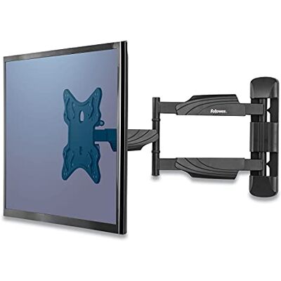 Fellowes TV-beugel met wandmontage, instelbare diepte, voor platte of gebogen schermen met VESA-standaard tot 35kg en tussen 23" en 55", geïntegreerde kabeldoorvoer, zwart 8043601 Fellowes TV-beugel met wandmontage, instelbare diepte, voor platte of gebogen schermen met VESA-standaard tot 35kg en tussen 23" en 55", geïntegreerde kabeldoorvoer, zwart 8043601