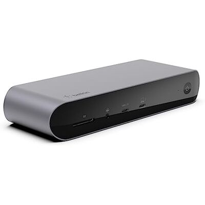 Belkin Thunderbolt 4 Pro dockingstation, enkele weergave 8K bij 30 Hz, 4K dubbel display, 2 Thunderbolt 4-poorten, 2 HDMI-poorten, 90 W Power Delivery, audio-ingang/-uitgang, MacBook Pro, XPS enz. Belkin Thunderbolt 4 Pro dockingstation, enkele weergave 8K bij 30 Hz, 4K dubbel display, 2 Thunderbolt 4-poorten, 2 HDMI-poorten, 90 W Power Delivery, audio-ingang/-uitgang, MacBook Pro, XPS enz.
