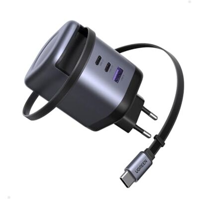 UGREEN Nexode GaNInfinity 100 W snellader USB C met intrekbare kabel UGREEN Nexode GaNInfinity 100 W snellader USB C met intrekbare kabel