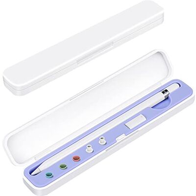 CASEBOT Draagtas voor Apple Pencil 2e generatie en 1e generatie, opbergdoos voor Apple Pencil en accessoires, paars, modern CASEBOT Draagtas voor Apple Pencil 2e generatie en 1e generatie, opbergdoos voor Apple Pencil en accessoires, paars, modern